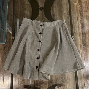 Gray Button Up Skirt